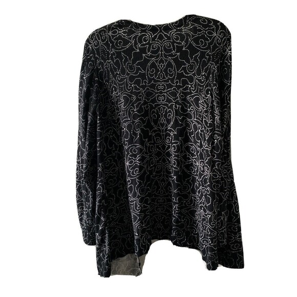 Catherines Womens Plus Size 1X 18/20W Multicolor Printed Button Cardigan Sweater - Picture 3 of 5